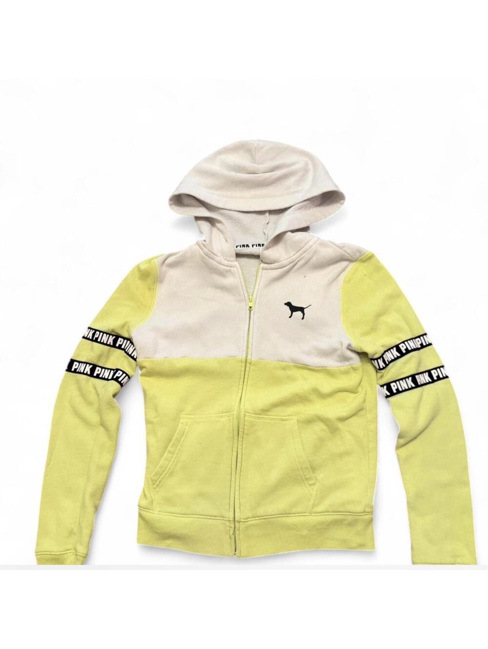 Victoria secret neon  zip-up hoodie size xs